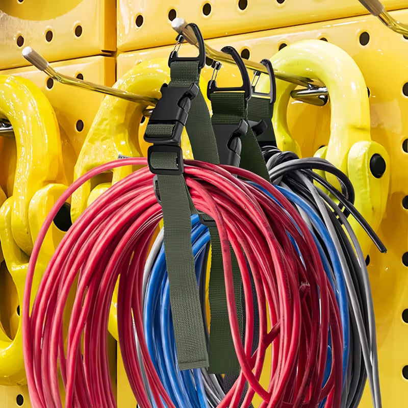 Heavy-Duty & Secure: 10pcs Adjustable Extension Cord Organizers with 3-Axis Buckle Lock