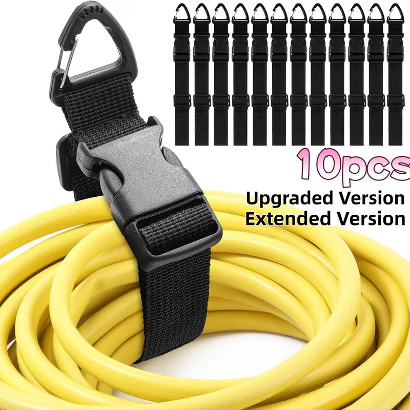 Heavy-Duty & Secure: 10pcs Adjustable Extension Cord Organizers with 3-Axis Buckle Lock